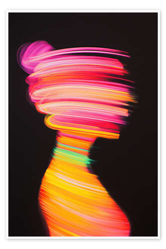 Póster Woman portrait long exposure