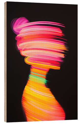 Cuadro de madera Woman portrait long exposure