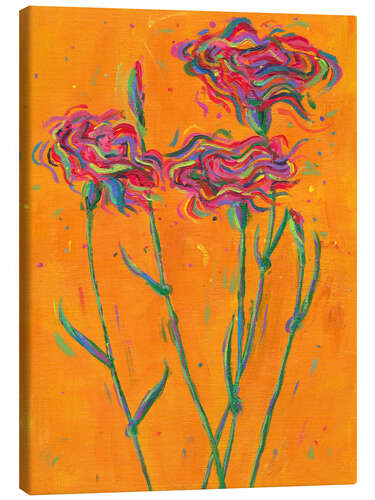 Tableau sur toile Carnations