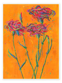 Veggbilde Carnations - Dawn Underwood