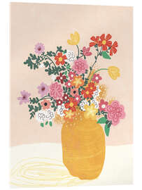 Acrylic print Pink flowers