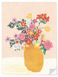 Sticker mural Pink flowers