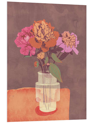 Foam board print Peonies