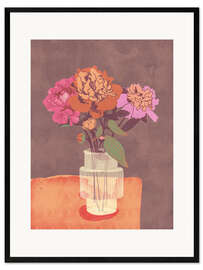 Gerahmter Kunstdruck Pfingstrosen