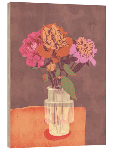Obraz na drewnie Peonies
