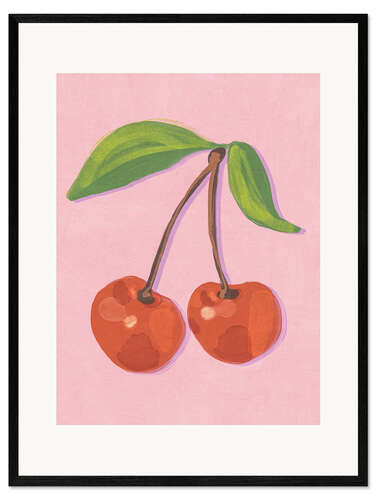 Kunsttryk i ramme Cherries