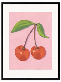 Kunsttryk i ramme Cherries