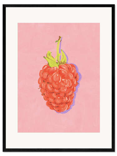 Kunsttryk i ramme Raspberry