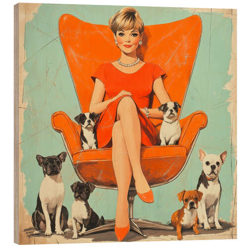 Holzbild Boss Lady