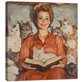 Tableau sur toile I love reading books - DejaReve