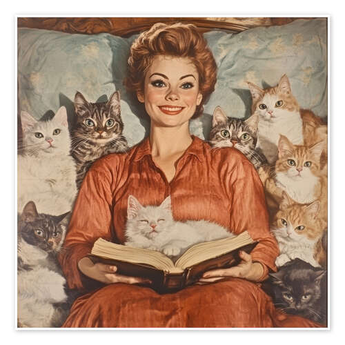 Plakat I love reading books