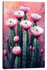 Canvas print Pink cactus flowers