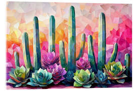 Acrylglasbild Regenbogen-Kakteen - Maria Tuzhilkina
