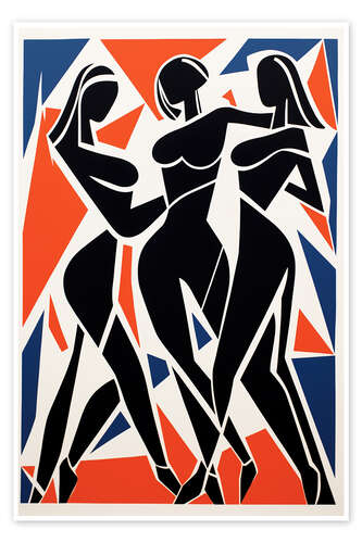 Póster Three dancing women