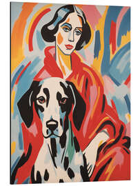 Aluminium print Woman with Dalmatian - Frank Daske