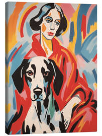Canvas print Woman with Dalmatian - Frank Daske
