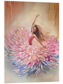 Tableau en verre acrylique Dancing ballerina - Madelene Löfholm