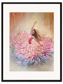 Gerahmter Kunstdruck Tanzende Ballerina