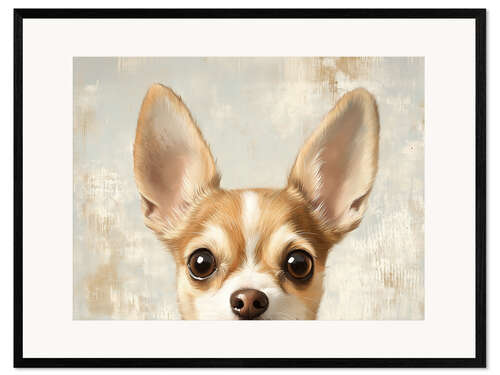 Framed art print Vintage Chihuahua Dog Portrait