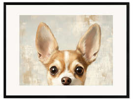 Framed art print Vintage Chihuahua Dog Portrait