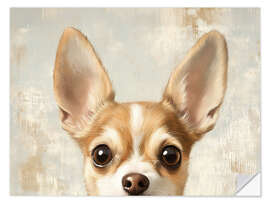 Wandsticker Vintage Chihuahua Hundeportrait - TAlex
