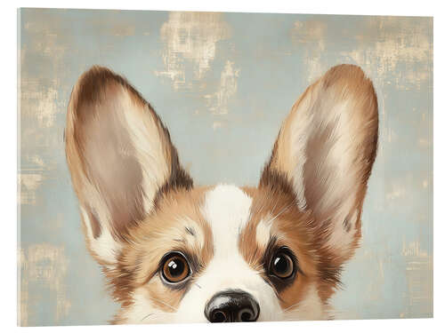 Akrylglastavla Vintage Welsh Corgi Dog Portrait