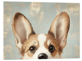 Akrylglastavla Vintage Welsh Corgi Dog Portrait