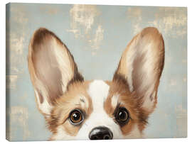 Quadro em tela Vintage Welsh Corgi Dog Portrait