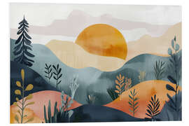 Hartschaumbild Boho Landschaft