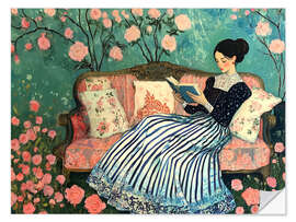 Naklejka na ścianę Reading - Annika Persson