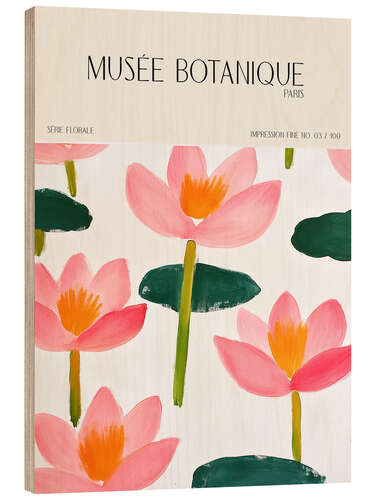 Tableau en bois Musée Botanique - Paris