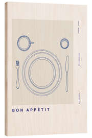 Cuadro de madera Bon Appétit - treechild