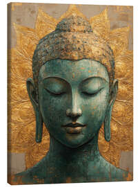 Tableau sur toile Buddha on gold - DejaReve