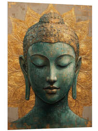 Foam board print Buddha on gold - DejaReve