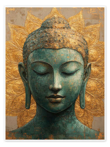 Plakat Buddha on gold