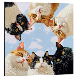 Tableau en aluminium Purrfect Selfie - DejaReve