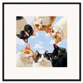 Gerahmter Kunstdruck Purrfect Selfie