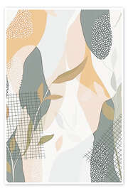 Tableau Botanical Shapes in Soft Earth Tones - Dani Jay Designs