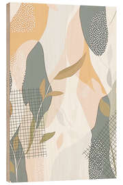 Cuadro de madera Botanical Shapes in Soft Earth Tones - Dani Jay Designs