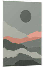 Hartschaumbild Boho Berglandschaft