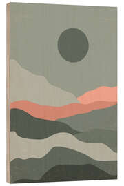 Cuadro de madera Boho mountain landscape - Dani Jay Designs