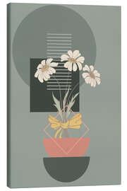 Canvas print Bouquet with geometric design - Dani Jay Designs