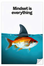 Wandsticker Mindset Fish