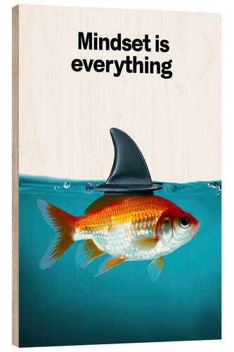 Cuadro de madera Mindset Fish