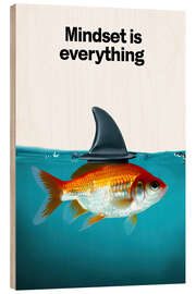Cuadro de madera Mindset Fish - nobelart
