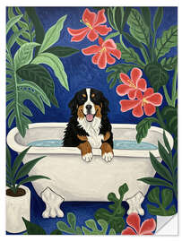 Vinilo para la pared Bernese Mountain dog in bathtub - Felipe Hora