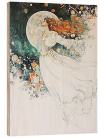 Holzbild Mondtanz der Elemente