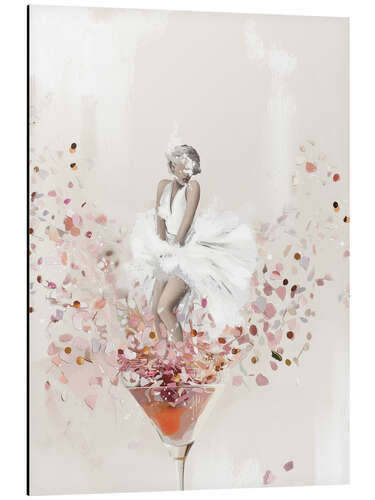 Aluminium print Martini Marilyn