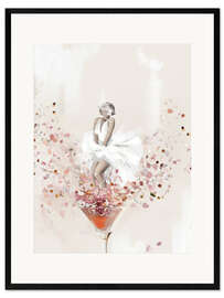Plakat artystyczny premium w ramie Martini Marilyn - Bella Eve