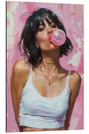 Alubild Kaugummi-Girl